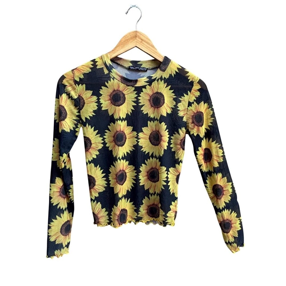 Sheer Mesh Long Sleeve Crop 2 Bc 9